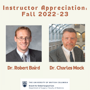 BGSC Instructor Appreciation: Fall 2022-23