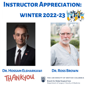 BGSC Instructor Appreciation: Winter 2022-23 (Term 2)
