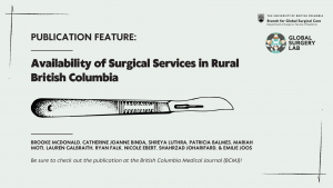 Publication Feature: Availability of surgical services in rural British Columbia